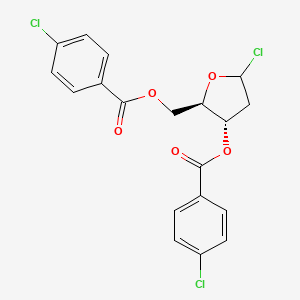 1-Chloro-3,5-di(4-chlorbenzoyl)-2-deoxy-D-ribose chemical structure (CAS 3601-90-9)
