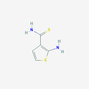 2-Aminothiophene-3-carbothioamide chemical structure (CAS 36050-22-3)