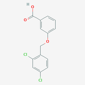 3-((2,4-Dichlorobenzyl)oxy)benzoic acid chemical structure (CAS 360778-55-8)