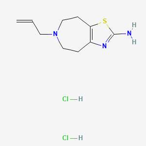 6-Allyl-5,6,7,8-tetrahydro-4H-thiazolo[4,5-d]azepin-2-amine dihydrochloride chemical structure (CAS 36085-73-1)