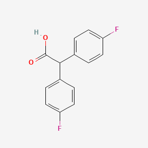 2,2-Bis(4-fluorophenyl)acetic acid chemical structure (CAS 361-63-7)