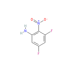 3,5-Difluoro-2-nitroaniline chemical structure (CAS 361-72-8)