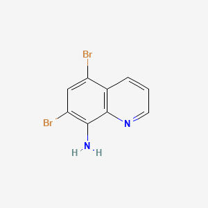 5,7-Dibromoquinolin-8-amine chemical structure (CAS 36107-02-5)