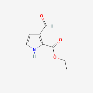 Ethyl 3-formyl-1H-pyrrole-2-carboxylate chemical structure (CAS 36131-43-8)