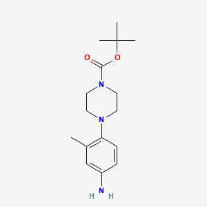 tert-Butyl 4-(4-amino-2-methylphenyl)piperazine-1-carboxylate chemical structure (CAS 361345-37-1)