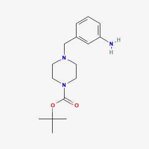 tert-Butyl 4-(3-aminobenzyl)piperazine-1-carboxylate chemical structure (CAS 361345-40-6)