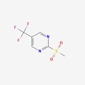 2-(Methylsulfonyl)-5-(trifluoromethyl)pyrimidine chemical structure (CAS 361389-88-0)