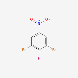 1,3-Dibromo-2-fluoro-5-nitrobenzene chemical structure (CAS 361436-26-2)