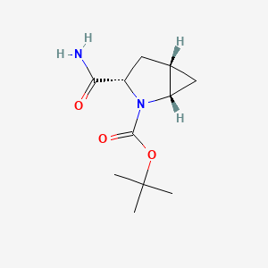 (1S,3S,5S)-tert-Butyl 3-carbamoyl-2-azabicyclo[3.1.0]hexane-2-carboxylate chemical structure (CAS 361440-67-7)