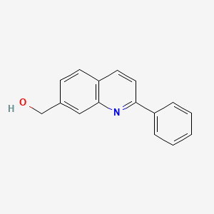 (2-Phenylquinolin-7-yl)methanol chemical structure (CAS 361457-37-6)