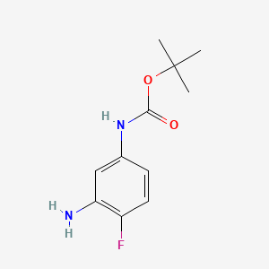tert-Butyl (3-amino-4-fluorophenyl)carbamate chemical structure (CAS 361548-95-0)