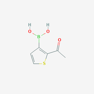 (2-Acetylthiophen-3-yl)boronic acid chemical structure (CAS 36155-74-5)