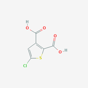 5-Chlorothiophene-2,3-dicarboxylic acid chemical structure (CAS 36157-45-6)