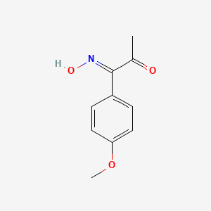 1-(Hydroxyimino)-1-(4-methoxyphenyl)propan-2-one chemical structure (CAS 36176-47-3)