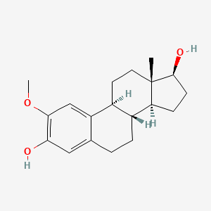 (8R,9S,13S,14S,17S)-2-Methoxy-13-methyl-7,8,9,11,12,13,14,15,16,17-decahydro-6H-cyclopenta[a]phenanthrene-3,17-diol chemical structure (CAS 362-07-2)