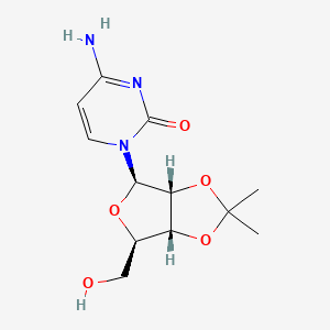 4-Amino-1-((3aR,4R,6R,6aR)-6-(hydroxymethyl)-2,2-dimethyltetrahydrofuro[3,4-d][1,3]dioxol-4-yl)pyrimidin-2(1H)-one chemical structure (CAS 362-42-5)