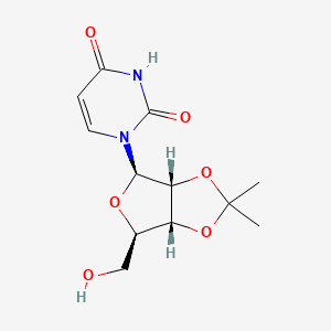1-((3AR,4R,6R,6aR)-6-(hydroxymethyl)-2,2-dimethyltetrahydrofuro[3,4-d][1,3]dioxol-4-yl)pyrimidine-2,4(1H,3H)-dione chemical structure (CAS 362-43-6)