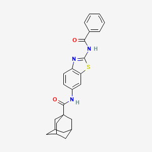 N-(2-Benzamidobenzo[d]thiazol-6-yl)adamantane-1-carboxamide chemical structure (CAS 362003-83-6)