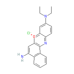 5-Amino-9-(diethylamino)benzo[a]phenoxazin-7-ium sulfate chemical structure (CAS 3625-57-8)