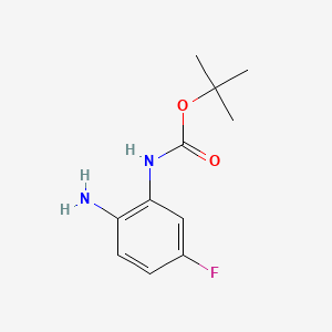 tert-Butyl (2-amino-5-fluorophenyl)carbamate chemical structure (CAS 362670-07-3)