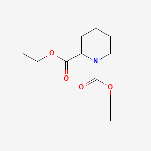 1-tert-Butyl 2-ethyl piperidine-1,2-dicarboxylate chemical structure (CAS 362703-48-8)
