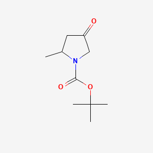 tert-Butyl 2-methyl-4-oxopyrrolidine-1-carboxylate chemical structure (CAS 362706-25-0)