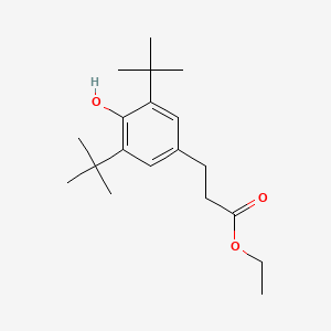 Ethyl 3-(3,5-di-tert-butyl-4-hydroxyphenyl)propanoate chemical structure (CAS 36294-24-3)