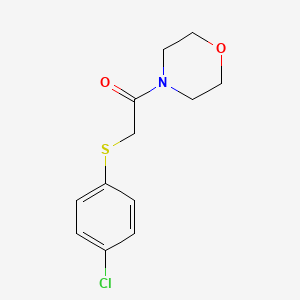 2-((4-Chlorophenyl)thio)-1-morpholinoethan-1-one chemical structure (CAS 363160-12-7)