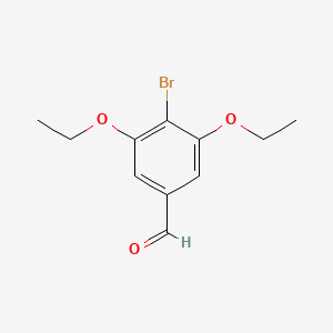 4-Bromo-3,5-diethoxybenzaldehyde chemical structure (CAS 363166-11-4)