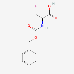 (R)-2-(((Benzyloxy)carbonyl)amino)-3-fluoropropanoic acid chemical structure (CAS 36369-34-3)