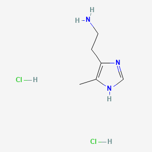 2-(4-Methyl-1H-imidazol-5-yl)ethanamine dihydrochloride chemical structure (CAS 36376-47-3)