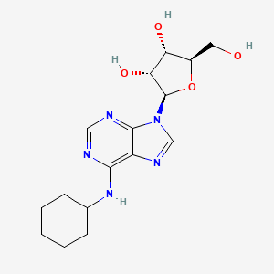 (2R,3R,4S,5R)-2-(6-(Cyclohexylamino)-9H-purin-9-yl)-5-(hydroxymethyl)tetrahydrofuran-3,4-diol chemical structure (CAS 36396-99-3)