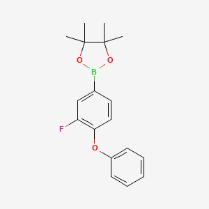 2-(3-Fluoro-4-phenoxyphenyl)-4,4,5,5-tetramethyl-1,3,2-dioxaborolane chemical structure (CAS 364354-06-3)