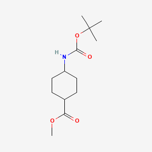 cis-Methyl 4-((tert-butoxycarbonyl)amino)cyclohexanecarboxylate chemical structure (CAS 364385-64-8)