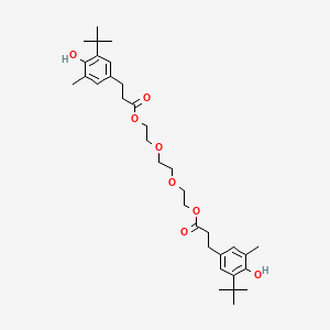 (Ethane-1,2-diylbis(oxy))bis(ethane-2,1-diyl) bis(3-(3-(tert-butyl)-4-hydroxy-5-methylphenyl)propanoate) chemical structure (CAS 36443-68-2)