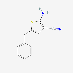 2-Amino-5-benzylthiophene-3-carbonitrile chemical structure (CAS 364596-21-4)