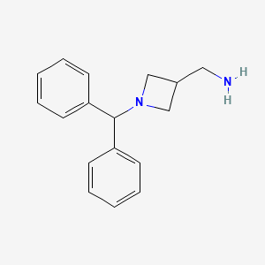 3-Aminomethyl-1-benzhydrylazetidine chemical structure (CAS 36476-88-7)