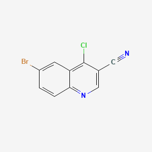 6-Bromo-4-chloroquinoline-3-carbonitrile chemical structure (CAS 364793-54-4)