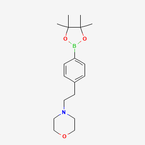 4-(4-(4,4,5,5-Tetramethyl-1,3,2-dioxaborolan-2-yl)phenethyl)morpholine chemical structure (CAS 364794-81-0)