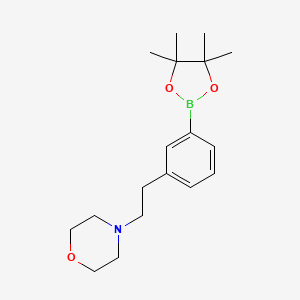 4-(3-(4,4,5,5-Tetramethyl-1,3,2-dioxaborolan-2-yl)phenethyl)morpholine chemical structure (CAS 364794-82-1)
