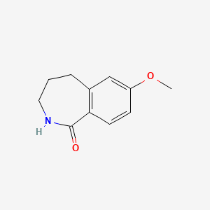 7-Methoxy-2,3,4,5-tetrahydro-1H-benzo[c]azepin-1-one chemical structure (CAS 3648-86-0)