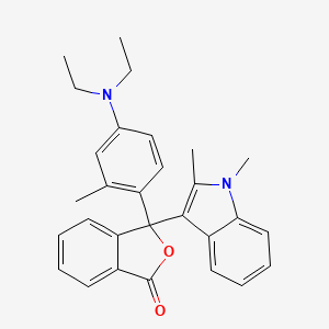 3-(4-(Diethylamino)-2-methylphenyl)-3-(1,2-dimethyl-1H-indol-3-yl)isobenzofuran-1(3H)-one chemical structure (CAS 36499-49-7)