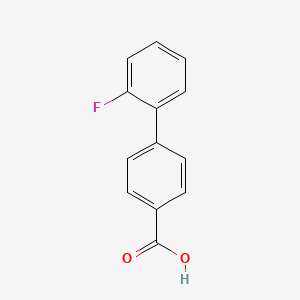 2'-Fluoro-[1,1'-biphenyl]-4-carboxylic acid chemical structure (CAS 365-12-8)