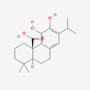 (4aR,10aS)-5,6-Dihydroxy-7-isopropyl-1,1-dimethyl-1,2,3,4,4a,9,10,10a-octahydrophenanthrene-4a-carboxylic acid chemical structure (CAS 3650-09-7)