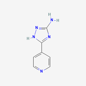 3-(Pyridin-4-yl)-1H-1,2,4-triazol-5-amine chemical structure (CAS 3652-17-3)