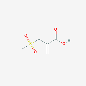 2-((Methylsulfonyl)methyl)acrylic acid chemical structure (CAS 36525-60-7)