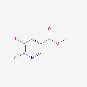 Methyl 6-chloro-5-iodonicotinate chemical structure (CAS 365413-29-2)