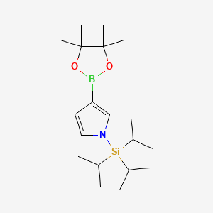 3-(4,4,5,5-Tetramethyl-1,3,2-dioxaborolan-2-yl)-1-[tris(1-methylethyl)silyl]-1H-pyrrole chemical structure (CAS 365564-11-0)