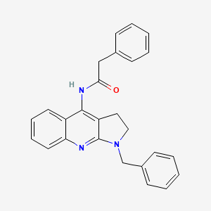 N-(1-Benzyl-2,3-dihydro-1H-pyrrolo[2,3-b]quinolin-4-yl)-2-phenylacetamide chemical structure (CAS 365565-02-2)