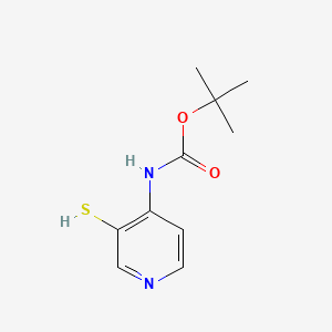 tert-Butyl (3-mercaptopyridin-4-yl)carbamate chemical structure (CAS 365996-04-9)